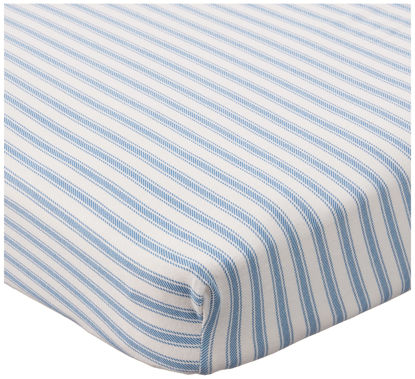 Picture of HonestBaby Boys Organic Cotton Changing Pad Cover, Blue Ticking Stripe, One Size