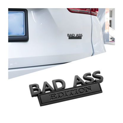 Picture of Car Bad Ass Edition Emblem, 3D Fender Badge Decal Car Sticker with 3M Adhesive, Auto Accessories for Tailgate Front Grille Hood Trunk, Car Replacement Compatible with Motorcycle SUV Truck