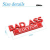 Picture of Car Bad Ass Edition Emblem, 3D Fender Badge Decal Car Sticker with 3M Adhesive, Auto Accessories for Tailgate Front Grille Hood Trunk, Car Replacement Compatible with Motorcycle SUV Truck