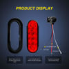 Picture of Nilight - TL-07 6 Inch Oval Red Led Trailer Tail Lights 4PCS 10 Led with Flush Mount Grommets Plugs IP67 Waterproof Stop Brake Turn Trailer Lights for RV Truck