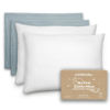 Picture of Comfy Cubs Toddler Pillow with Soft Muslin Pillowcase, 13"x18", Pacific Blue, 2 Pack - Kids Pillow for Sleeping & Travel - Comfortable Small Pillow - Kids Travel Pillow with Breathable Microfiber Fill