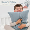 Picture of Comfy Cubs Toddler Pillow with Soft Muslin Pillowcase, 13"x18", Pacific Blue, 2 Pack - Kids Pillow for Sleeping & Travel - Comfortable Small Pillow - Kids Travel Pillow with Breathable Microfiber Fill