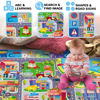 Picture of QUOKKA Floor Large Nursery Rug for Babies - Super Soft ABC Rug for Kids Toddlers & Infants - Extra Thick (0.8cm) Large Padded Non-Slip Car Nursery Rug with City - Foldable Rug for Playroom