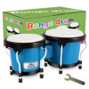 Picture of EastRock Bongo Drum 4” and 5” Set for Adults,Percussion Bongos Drum With Tuning Wrench (Blue)