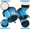 Picture of EastRock Bongo Drum 4” and 5” Set for Adults,Percussion Bongos Drum With Tuning Wrench (Blue)