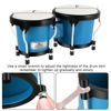 Picture of EastRock Bongo Drum 4” and 5” Set for Adults,Percussion Bongos Drum With Tuning Wrench (Blue)