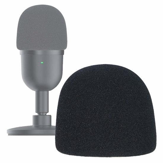 Picture of SUNMON Seiren Mini Pop Filter Foam Cover - Professional Mic Windscreen Wind Cover for Razer Seiren Mini USB Streaming Microphone to Minimise Plosives