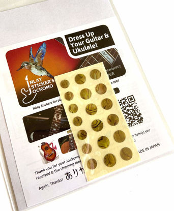 Picture of Inlay Sticker Fret Markers for Guitars & Bass - Custom Dots - Ocher
