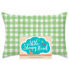 Picture of Little Sleepy Head Youth Pillow Case - 100% Made Cotton & Hypoallergenic Pillow Case - Snug Fit Envelope Pillowcase Enclosure - Youth Pillow 16x22 Size - (Gingham Green) Design Travel Pillow Cover