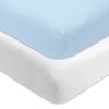 Picture of HonestBaby Unisex Baby 2-Pack Organic Cotton Fitted Crib Sheets Wearable Blanket, Light Blue, One Size US