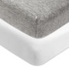 Picture of HonestBaby unisex baby 2-Pack Organic Cotton Fitted Crib Sheets Wearable Blanket, Heather Gray, One Size