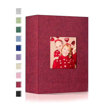 Picture of Popotop Photo Album 4x6-100 Photos Photo Books with 100 Vertical Pockets,Linen Cover Albums for Family Wedding Anniversary Baby Vacation Pictures