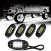 Picture of Hovano 4 Pods White Rock Lights 6000K Pure White 36 LEDs SMD Chips Super Bright Neon Underglow Light IP68 Waterproof for Pickup Trucks SUV UTV ATV RZR Car Boats (White)