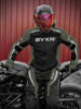 Picture of BYKR Motorcycle Gloves for Men & Women Tactical Protection for Dirt Bike BMX MX Motocross & ATV Mountain Bike Riding Gloves All-Weather Sports Motorbike Cycling MTB Racing Gloves Mil Green S