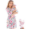 Picture of ECO BABY Mommy and Me Robe and Swaddle Set | Maternity Robe and Matching Baby Set for Girl, Boy | Hospital Labor and Delivery