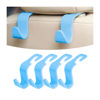 Picture of 4PCS Car Back Seat Headrest Hooks, Rear Car Seat Storage Headrest Hanger Holder Hooks Organizer, Universal Auto Interior Accessories for Bag Purse Handbag Cloth Coats Grocery (Light Blue)