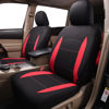 Picture of Flying Banner Car Seat Covers Front Seats Rear Bench Polyester car seat Protectors Easy installations Rear Bench Split Classic Man Lady Truck (Full Set - Low Back - Combo Pack, Black Red)