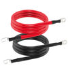 Picture of 4 AWG Battery Cable 4AWG Gauge Pure Copper Battery Inverter Cables with 3/8 in Lugs Both Ends Power Inverter Wire Set for Automotive Solar Marine Boat RV Car Motorcycle Red and Black (4FT)