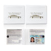 Picture of Ziciner Car Registration Insurance Holder, 2Pack Essential Auto Card Document Glove Box Organizer with Velcro Closure, Vehicle Interior Accessories Perfect for Most Car, Truck, SUV (White/Gold Words)