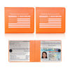 Picture of Ziciner Car Registration Insurance Holder, 2Pack Essential Auto Card Document Glove Box Organizer with Velcro Closure, Vehicle Interior Accessories Perfect for Most Car, Truck, SUV (Orange/White Flag)