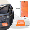 Picture of Ziciner Car Registration Insurance Holder, 2Pack Essential Auto Card Document Glove Box Organizer with Velcro Closure, Vehicle Interior Accessories Perfect for Most Car, Truck, SUV (Orange/White Flag)
