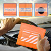Picture of Ziciner Car Registration Insurance Holder, 2Pack Essential Auto Card Document Glove Box Organizer with Velcro Closure, Vehicle Interior Accessories Perfect for Most Car, Truck, SUV (Orange/White Flag)