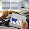 Picture of Ziciner Car Registration Insurance Holder, 2Pack Essential Auto Card Document Glove Box Organizer with Velcro Closure, Vehicle Interior Accessories Perfect for Most Car, Truck, SUV (Gray/Blue Flag)