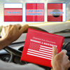 Picture of Ziciner Car Registration Insurance Holder, 2Pack Essential Auto Card Document Glove Box Organizer with Velcro Closure, Vehicle Interior Accessories Perfect for Most Car, Truck, SUV (Red/White Flag)