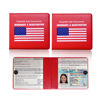 Picture of Ziciner Car Registration Insurance Holder, 2Pack Essential Auto Card Document Glove Box Organizer with Velcro Closure, Universal Car Accessories Perfect for Men & Women (Red/Blue Flag)