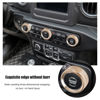 Picture of Voodonala Air Conditioner Headlight Center Consoles Switch Knob Cover Trim for 2018-2024+ Jeep Wrangler JL JLU Gladiator JT Interior Accessories Gold Aluminum Alloy 4pcs…