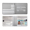 Picture of Ziciner Car Registration Insurance Holder, 2Pack Essential Auto Card Document Glove Box Organizer with Velcro Closure, Vehicle Interior Accessories Perfect for Most Car, Truck, SUV (Gray/Back Flag)