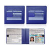Picture of Ziciner Car Registration Insurance Holder, 2Pack Essential Auto PVC Card Document Glove Box Organizer with Velcro Closure, Universal Car Accessories for Men & Women (Blue/Blue Flag)