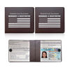 Picture of Ziciner Car Registration Insurance Holder, 2Pack Essential Auto Card Document Glove Box Organizer with Velcro Closure, Vehicle Interior Accessories Perfect for Most Car, Truck, SUV (Brown/White Flag)