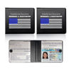 Picture of Ziciner Car Registration Insurance Holder, 2Pack Essential Auto Card Document Glove Box Organizer with Velcro Closure, Universal Car Accessories Perfect for Men & Women (Black/Blue Flag)