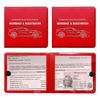 Picture of Ziciner Car Registration Insurance Holder, 2Pack Essential Auto Card Document Glove Box Organizer with Velcro Closure, Vehicle Interior Accessories Perfect for Most Car, Truck, SUV (Red/Big Car)