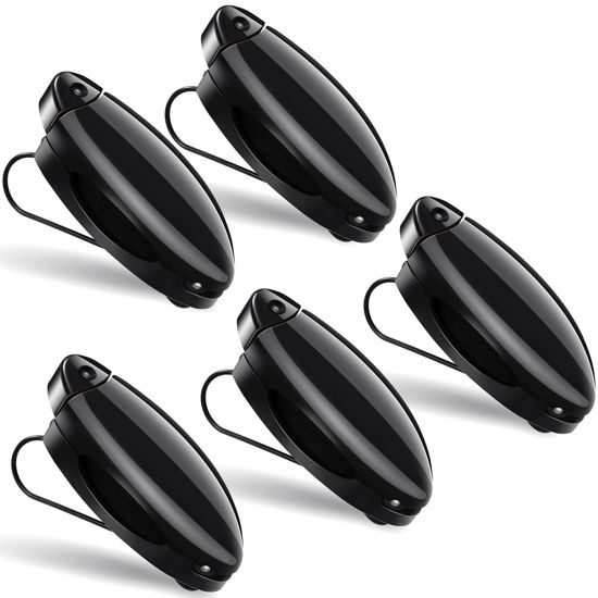 Picture of Frienda 5 Pieces Auto Car Vehicle Sun Visor Clip Holder Sunglasses Holder for Eyeglasses Mount Ticket Card Clip Glasses Holder for Car Accessories(Black)
