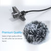 Picture of Cubilux Wind Muff (Dead cat) for Lavalier Lapel Microphone, Outdoor Furry Windscreen, Windshield, Windjammer for Mini MIC, 6-Pack