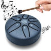 Picture of Buddha Stones Mini Steel Tongue Drum 3 Inch 6 Notes Steel Drum Instrument, Ethereal Drum for Kids Adults, Handpan Drum for Meditation Sound Healing