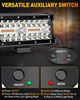 Picture of NAOEVO 7 Inch LED Light Bar, White Amber Offroad Fog/Driving Lights LED Pods with Strobe/Memory Function, 2 Leads Wiring Harness Included, LED Work Lights for Truck Boat ATV UTV, 2-Pack (6 Modes)