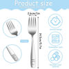 Picture of Pimoys 9 Pieces Toddler Forks Kids Forks, Kids Silverware Stainless Steel Childrens Safe Flatware Metal Baby Utensils Set Small Forks for Self Feeding, Dishwasher Safe