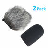 Picture of SUNMON Windscreen and Foam Cover, Indoor Outdoor Microphone Wind Muff for Audio-Technica AT2020, AT2020USB, AT2020USB+ mic AT2035, AT4040, AT2050 Microphone（2Pack）
