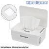 Picture of NOVWANG Wipes Dispenser, Baby Wipe Holder, Keeps Wipes Fresh, Refillable Wipe Container Baby Wipes Case for Bathroom Wipes Pouch Case, White