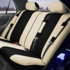 Picture of FH Group Car Seat Covers Rear Set Cloth - Universal Fit Automotive Seat Covers, Low Back Front Seat Covers, Solid Back Seat Cover, Washable Car Seat Cover for SUV, Sedan and Van Beige