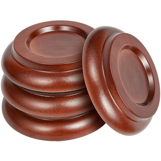 Picture of Piano Caster Cups Upright Piano Caster Cups Wood Coasters Cups