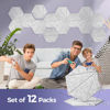 Picture of 12 Pack Acoustic Foam Panels 12"x10"x6''x0.4'', Self Adhesive Sound Proof Foam Panels for Walls, High Density Soundproof Wall Panels is Widely Used for Acoustic Treatment In Various Spaces(Gray)