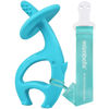 Picture of Baby Teething Toys for Babies 3-12 Months with Attachment to Clip, Mombella Elephant Baby Teether Toys 6 Month Old, Soft Silicone Infant Chew Toy 9 Months Teething Relief, Ideal Newborn Gifts, Blue