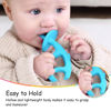 Picture of Baby Teething Toys for Babies 3-12 Months with Attachment to Clip, Mombella Elephant Baby Teether Toys 6 Month Old, Soft Silicone Infant Chew Toy 9 Months Teething Relief, Ideal Newborn Gifts, Blue