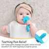 Picture of Baby Teething Toys for Babies 3-12 Months with Attachment to Clip, Mombella Elephant Baby Teether Toys 6 Month Old, Soft Silicone Infant Chew Toy 9 Months Teething Relief, Ideal Newborn Gifts, Blue