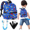Picture of Accmor Toddler Backpack with Leash, Baby Backpacks with Anti Lost Wrist Link, Cute Mini Kids Backpack Leash Walking Harness for Travel, Keep Child Close Rope Tether Rein for Boys Girls (Excavator)