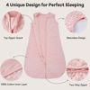 Picture of Unnivoll Fleece Baby Sleep Sack 6-12 Months with Plush Dots 1.5 Tog Baby Wearable Blanket with 2-Way Zipper Warm Sleeping Sack for Toddler Infant Newborn - Medium, Pink